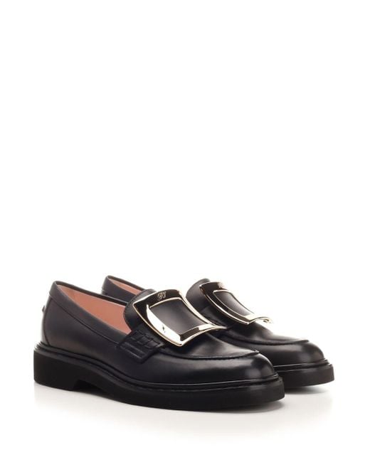 Roger Vivier Black Viv Loafers