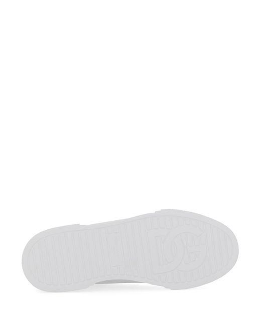 Dolce & Gabbana White Portfino Sneaker Leather Trainers for men