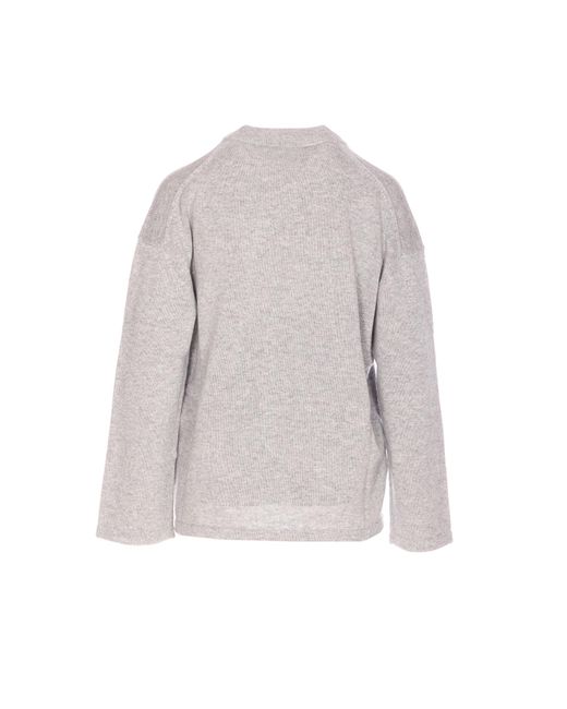 Max Mara Gray Sweaters Wool