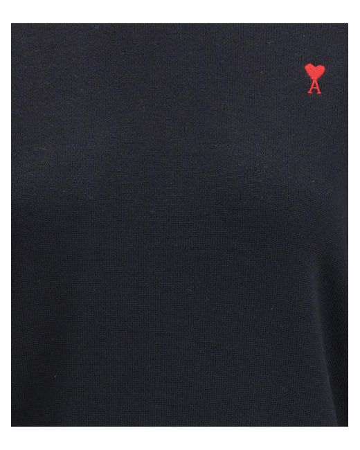 AMI Blue Ami De Coeur Sweater