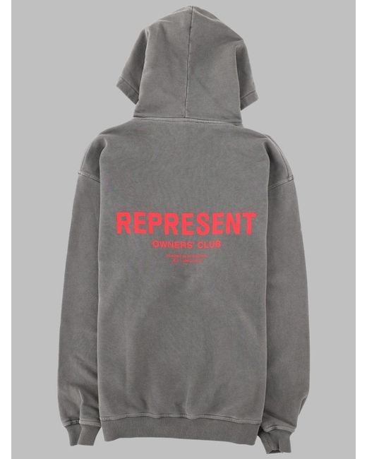 Represent Gray Track Sweatshirt Cotton Sweatshirts for men