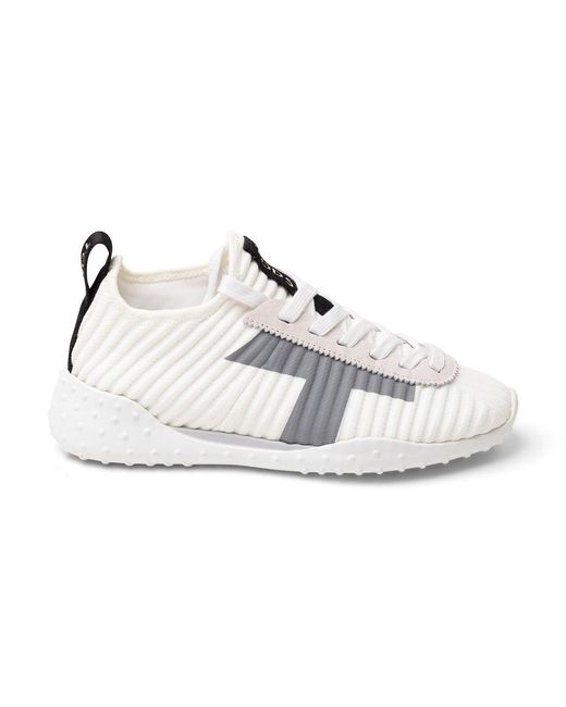 Tod's Black Tods Ribbed Lace-Up Sneakers