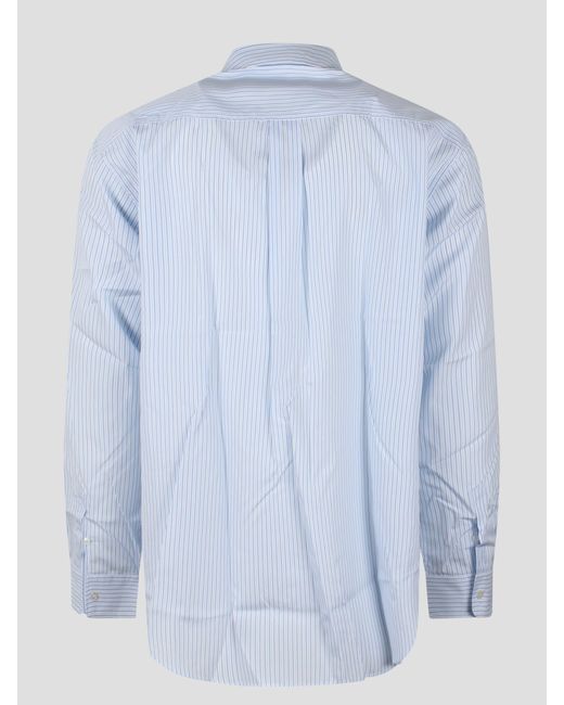 Dior Blue Striped Cotton Poplin Shirt for men
