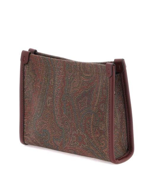 Etro Brown Paisley Pouch