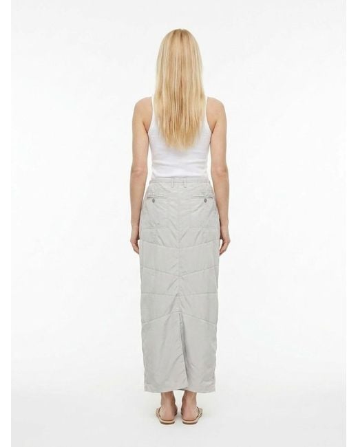 Dolce & Gabbana White Polyamide Long Skirt