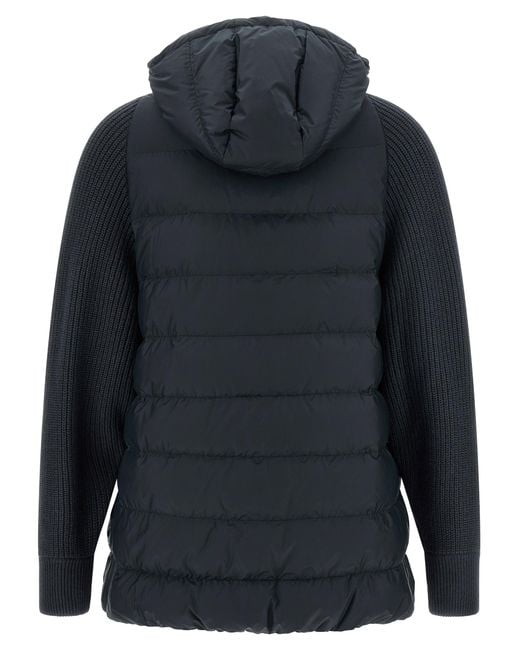 Brunello Cucinelli Black Polyester Full-Length Jacket Clothing