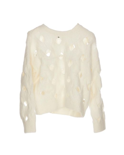 Pinko White Caribu Sweater