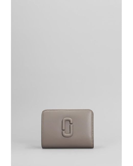 Marc Jacobs Gray The Mini Compact Wallet