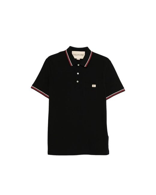 Valentino Black Sweater With Chest Pocket Detail Cotton: 100. Polo Shirts for men