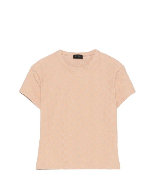 Gucci Natural Gg Jersey T-Shirt