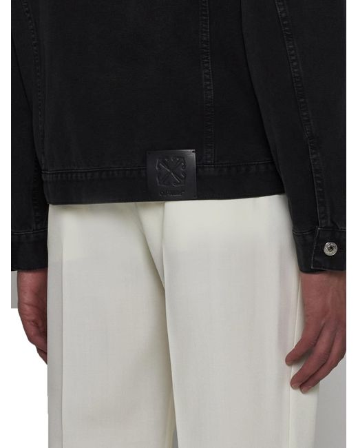 Off-White c/o Virgil Abloh Black Logo Denim Jacket for men