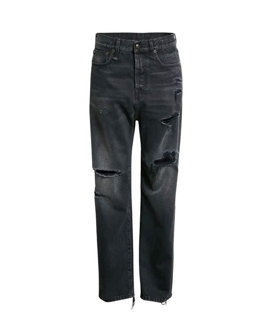 R13 Denim Jeans Izzy Drop in Black | Lyst