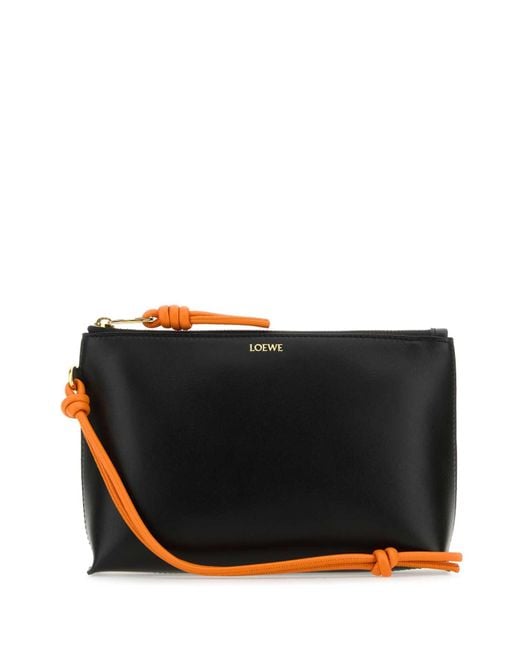 Loewe Black Nappa Leather Knot T Pouch