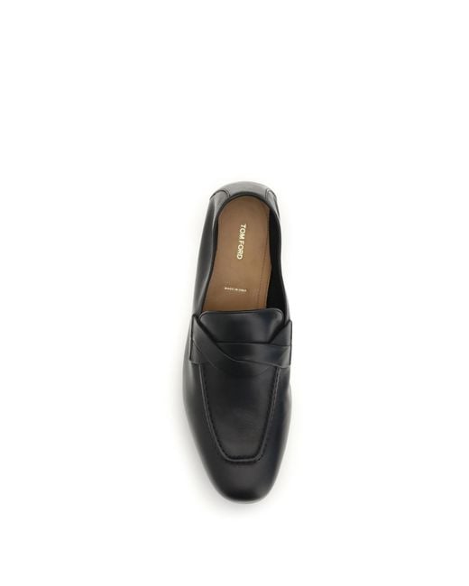 Tom Ford White Loafers Gigi Woven Strap Calf Leather for men