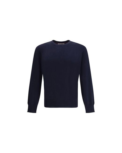 Brunello Cucinelli Blue Cotton Sweatshirt for men