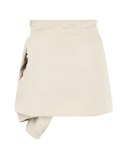 Balenciaga Natural Short Skirt With Side Knot Polyester