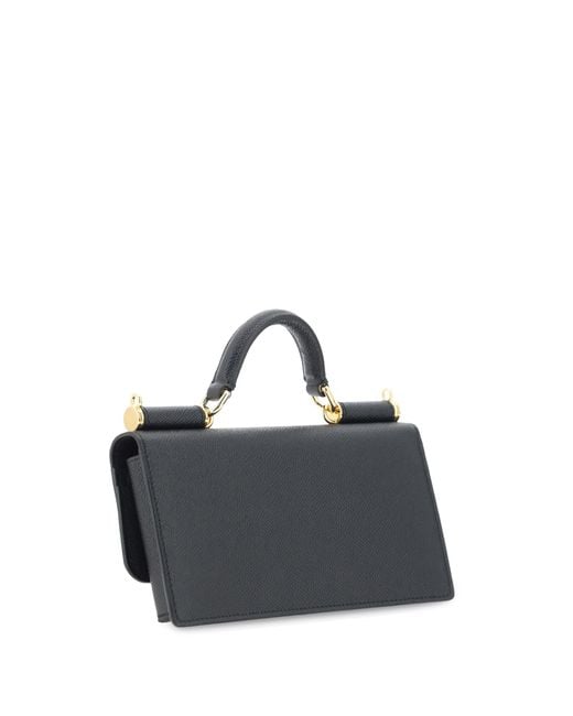 Dolce & Gabbana Blue Micro Sicily Shoulder Bag Calf Leather Bos Taurus