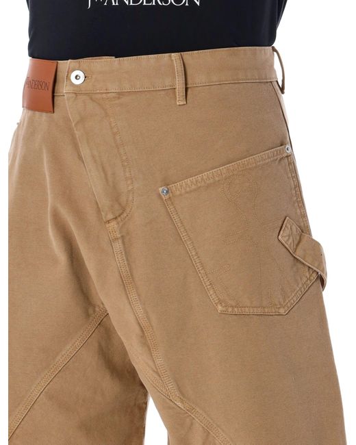 J.W. Anderson Natural Twisted Workwear Shorts for men