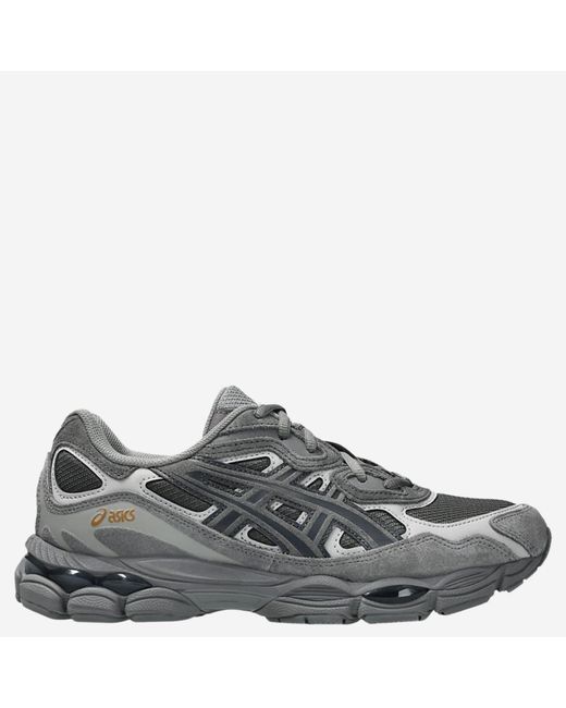 Asics Gray Sneakers Gel-Nyc Leather Upper Trainers