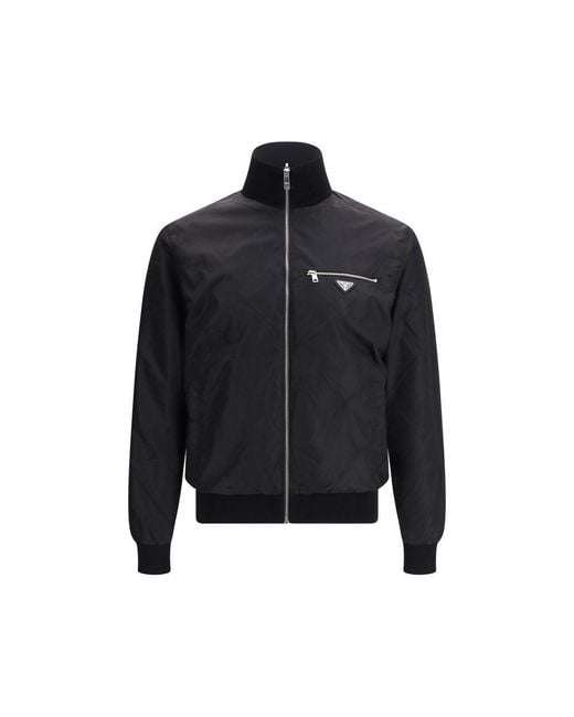Prada Black Wool Oves Aries Jacket Clothing for men