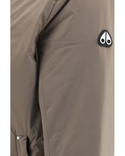 Moose Knuckles Gray Hooded Down Jacket for men