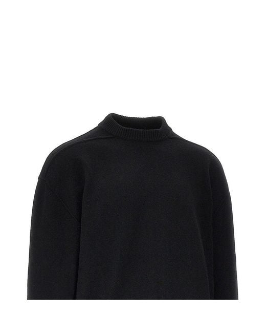 Rick Owens Black Pull Col Roulé Tommy Lupetto Noir Sweater for men