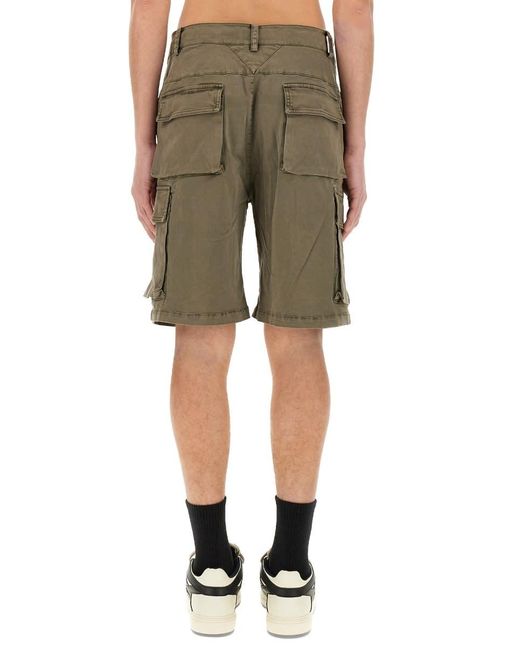 Represent Green Short Cargo Washed for men