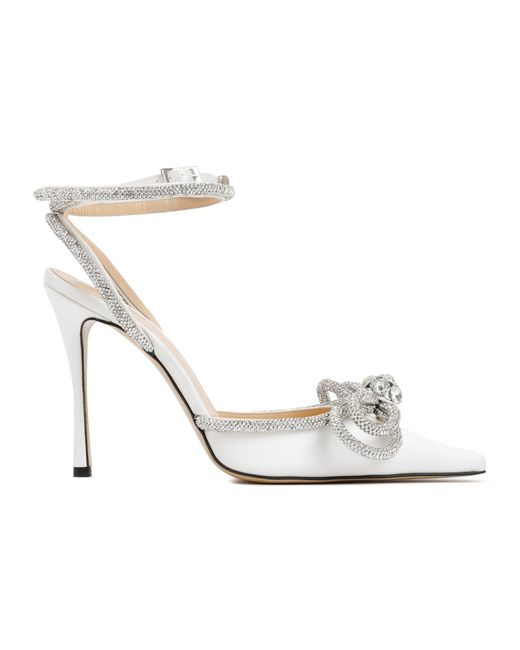 Mach &amp; Mach Metallic Double Bow High Heels
