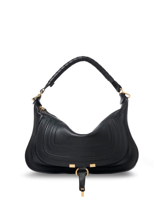 Chloé Black Marcie Leather Shoulder Bag