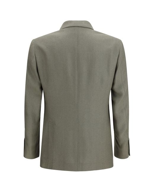 Brunello Cucinelli Green Jacket Cavallo Silk for men