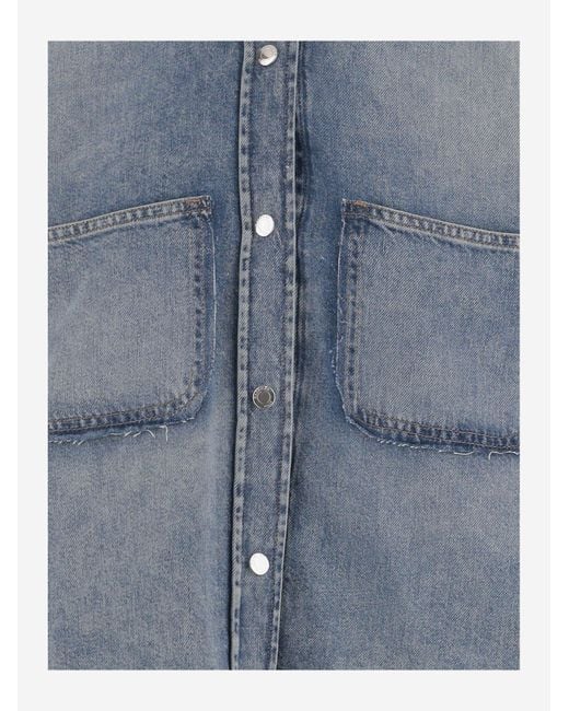 Haikure Blue Shirt Cotton