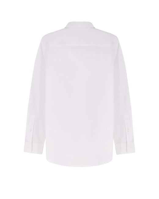 Burberry White Organic Cotton Shirt for men