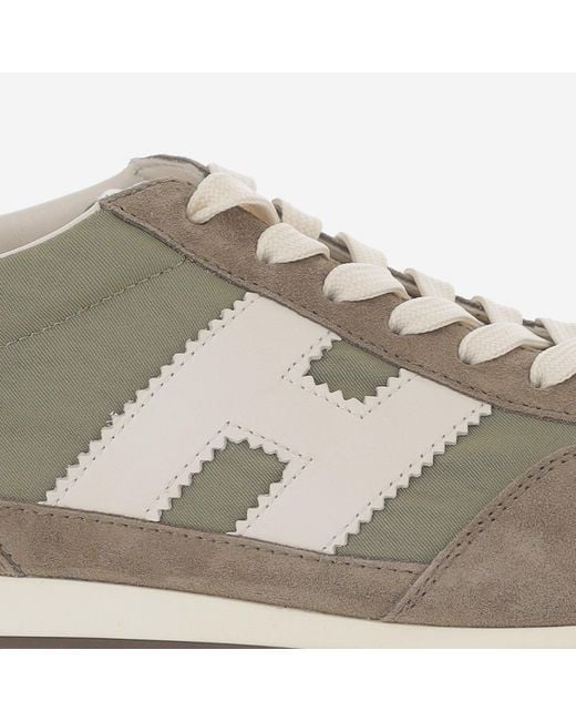 Hogan Gray Suede And Mesh Sneakers, Leather Trainers for men
