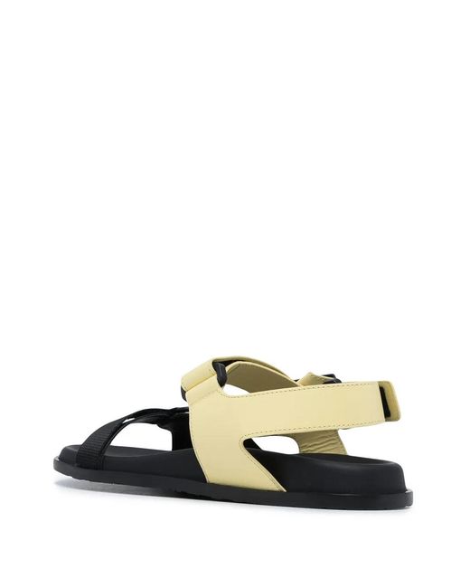 Ferragamo Yellow Ferragamo Gancini Touch-Strap Sandals