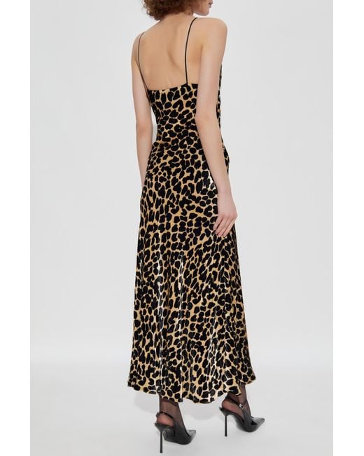 Balmain White Dress With Animal Print