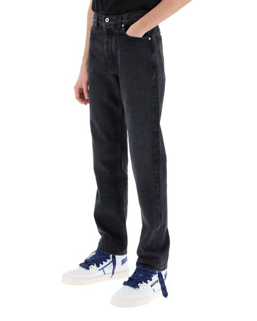 Off-White c/o Virgil Abloh Blue Regular Jeans With Tapered Cut for men