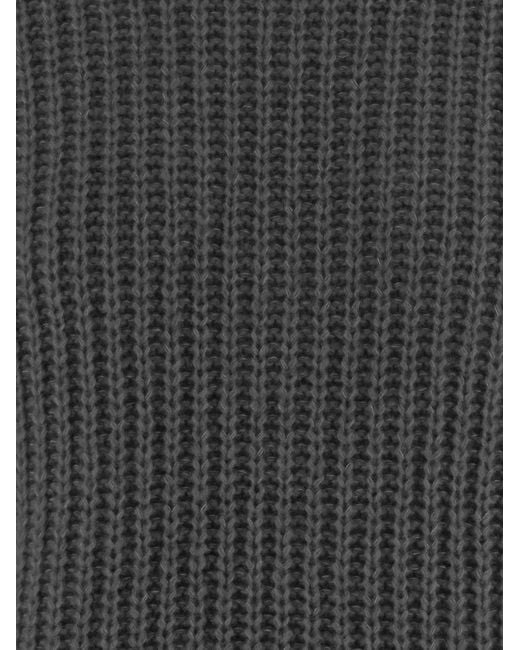 Allude Gray Cashmere And Silk Sweater