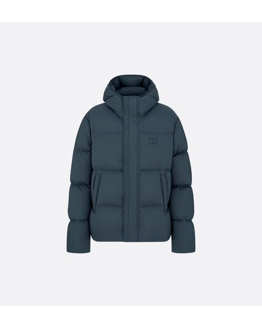 Dior Blue Woven Jacket Piumino for men