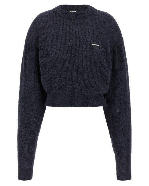 ROTATE BIRGER CHRISTENSEN Blue 'Knit Puff' Sweater