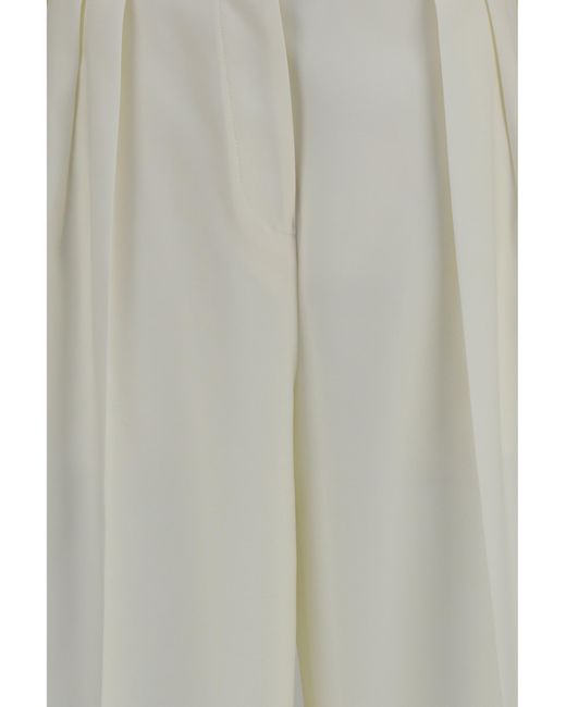 Calvin Klein White Alexandra Pants Merino Wool Ovis Aries
