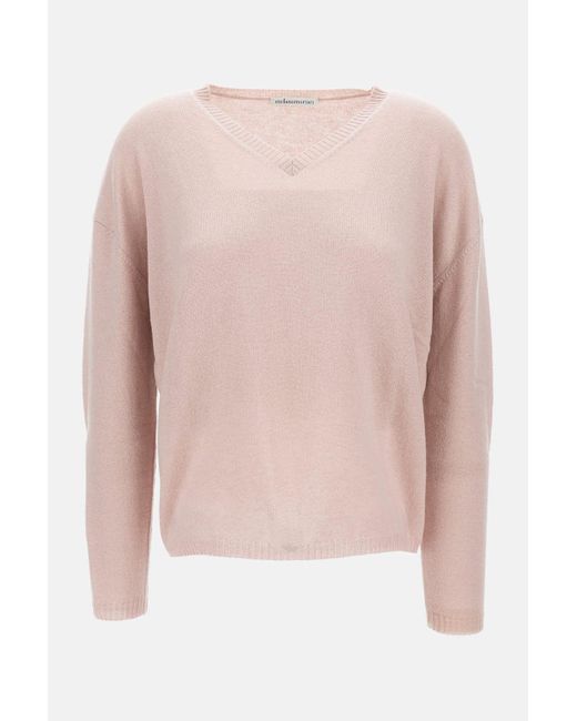 Stefano Mortari Pink V Neck Pullover
