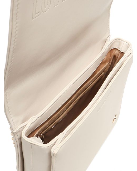 Love Moschino White Quilted Shoulder Bag With Logo