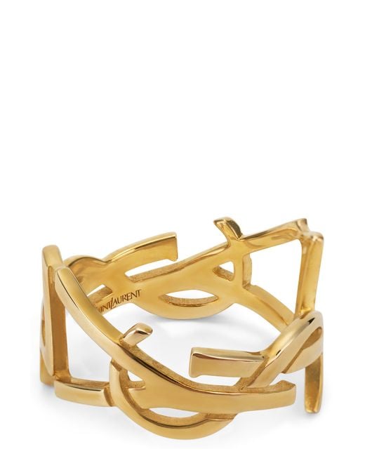 Saint Laurent Metallic Scarf Ring Cassandre Brass Body Jewellery