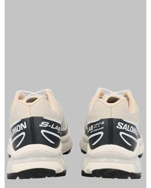 Salomon White Sneakers Xt-6 Rainy Synthetic Trainers