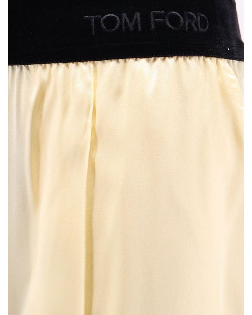 Tom Ford Natural Stretch Satin Trousers Silk