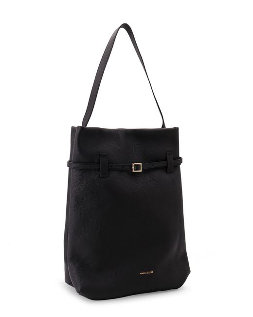MANU Atelier Black Tote Du Jour Leather Shoulder Bag