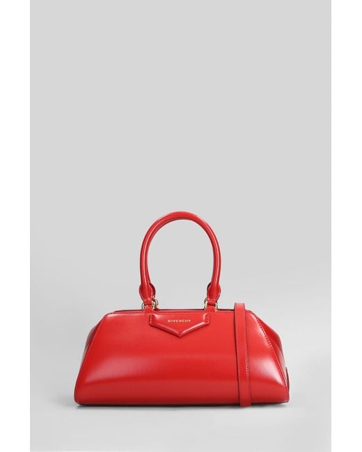 Givenchy Red Antigona Ew Small Shoulder Bag