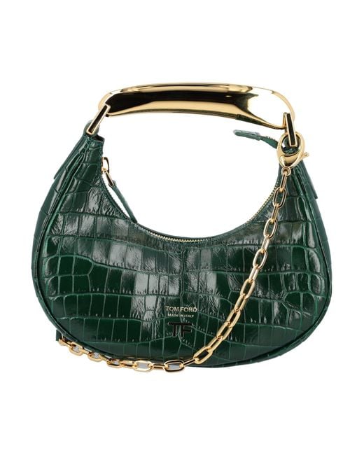 Glam Green Crocodile Mini Trunk Handbag Paoli