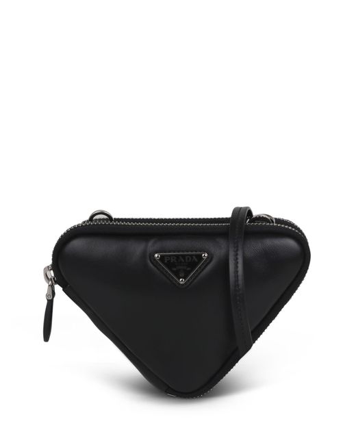 Prada Black Leather Mini Pouch Bag