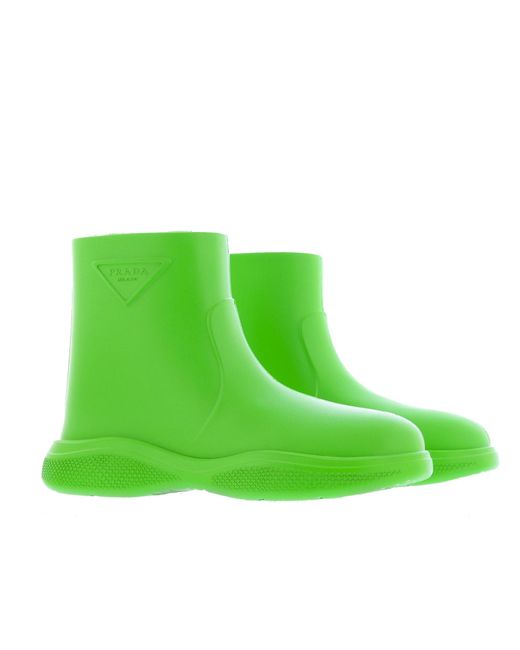 Prada Green Ankle Boots